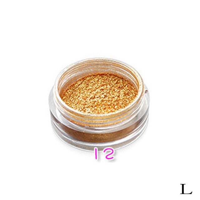 Eye Make Up Face Brighten Highlighter Shining Shimmer Powder Pigment 12 Color Glitter Eyeshadow Palette Cosmetics Salon #622