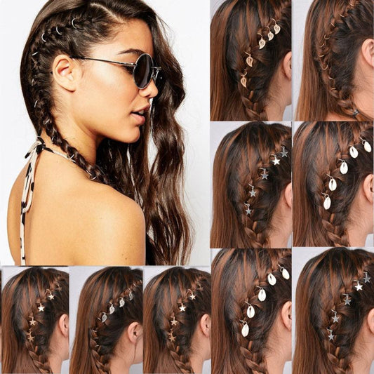 Gold Silver Ring Hair Clip Pin